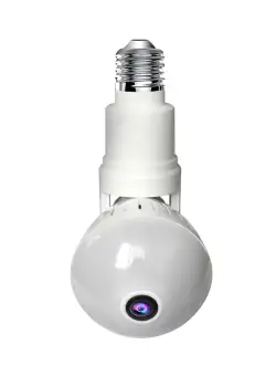 Camera Supraveghere Video Techstar® V360, Forma Bec, FullHD, Wireless, Iluminare LED, 360°, SplitView, Microfon, Difuzor 