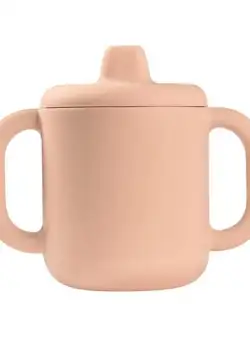 Cana de antrenament silicon Beaba Pink, 170 ml, 8 luni+ (Roz)