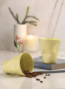 Cană de cafea, Galben, 25x9x16 cm