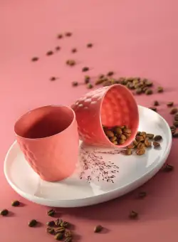 Cană de cafea, Roz, 25x9x16 cm