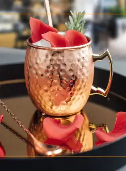 Cana inox cu maner aspect de cupru 500 ml APS Moscow