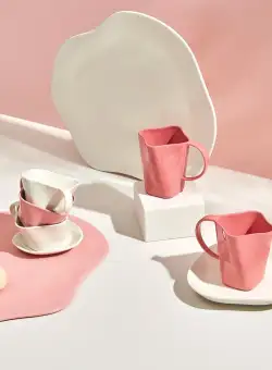 Cană , Roz, 11x10x12 cm