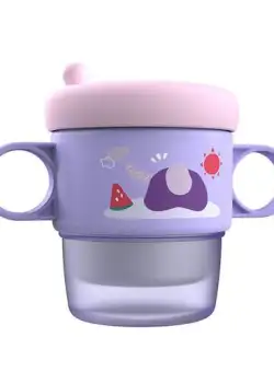 Cana termos cu manere si capac U-Grow, 250 ml, Mov