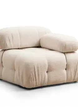 Canapea 1 loc Bubble 1R crem plusat (modul)