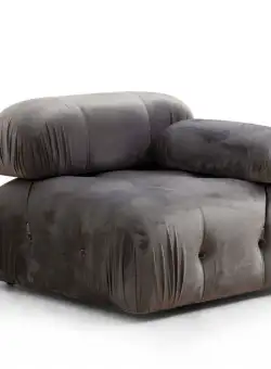 Canapea 1 loc Bubble 1R gri pe dreapta (modul)