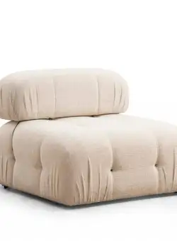 Canapea 1 loc Bubble O1 crem plusat (modul)