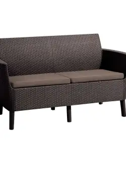 Canapea 2 locuri maro Keter Salemo