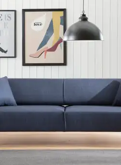 Canapea 3 locuri Belissimo albastra