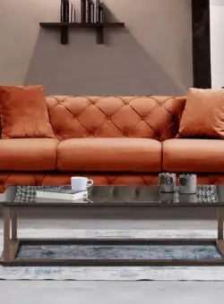 Canapea 3 locuri Como portocalie