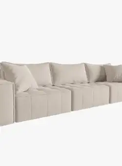 Canapea 3 locuri cu brate Mike stofa L292 cm