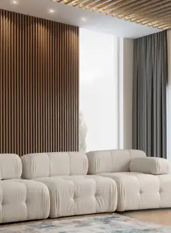 Canapea 3 locuri Doblo( L1-O1-1R) crem plusat