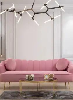 Canapea 3 locuri Istiridye roz