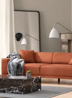 Canapea 3 locuri Petra portocalie