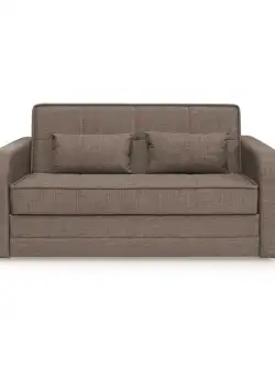 Canapea ATENA extensibila, 3 locuri, cu arcuri si lada depozitare, maro, 169x113x90 cm