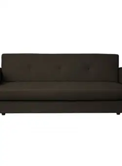 Canapea BELLA extensibila, 3 locuri, cu arcuri si lada depozitare, maro inchis, 230x85x85 cm