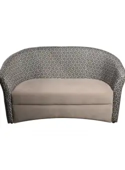 Canapea CAFENEA PRINT fixa, 2 locuri, bej + print mozaic, 140x65x78 cm