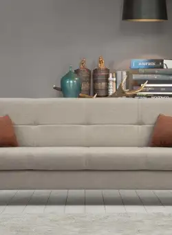 Canapea extensibila cu 3 locuri Polya cu Lada de Depozitare, 205 x 86 x 75 cm