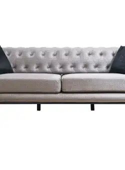 Canapea extensibila cu 3 Locuri Polyanna, Gri, 230 x 95 x 78 cm