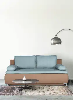 Canapea extensibila, lada de depozitare, topper 7 cm, Loren, Gri