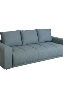 Canapea Extensibila Otis, 3 locuri, Lada Depozitare, Gri Albastrui, 240 Cm