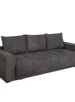 Canapea Extensibila Otis, 3 locuri, Lada Depozitare, Gri Inchis, 240 Cm