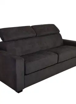 Canapea Extensibila Ribalta Liana, Cu Tetiere, 2 Locuri, Gri, 195 Cm