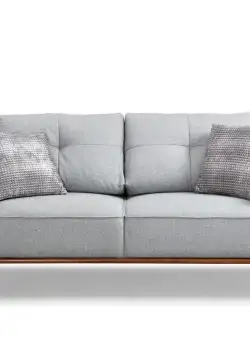 Canapea Fixa cu 2 Locuri Bellisimo, Gri, 184 x 85 x 91 cm