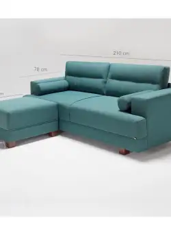 Canapea Fixa cu 3 Locuri si Taburet Oslo, 210 x 85 x 78 cm