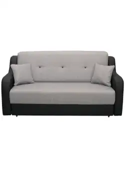 Canapea GINA XL extensibila, 3 locuri, cu arcuri si lada depozitare, gri inchis + gri deschis, 190x95x95 cm
