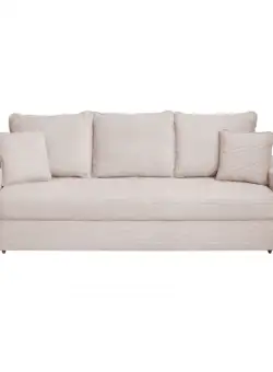 Canapea NICO II LUX extensibila, 3 locuri, cu arcuri si lada depozitare, bej, 220x85x75 cm