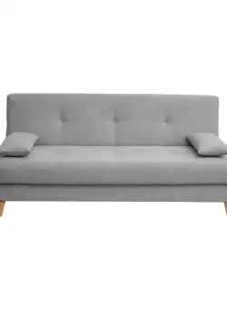 Canapea ROMA extensibila, 3 locuri, cu arcuri si lada depozitare, gri, 190x87x92 cm