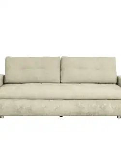 Canapea SIGMA extensibila, 3 locuri, cu arcuri si lada depozitare, bej, 222x105x91 cm