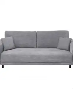 Canapea VEGA extensibila, 3 locuri, cu arcuri si lada depozitare, gri, 240x111x72 cm