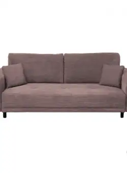 Canapea VEGA extensibila, 3 locuri, cu arcuri si lada depozitare, roz pudra, 240x111x72 cm