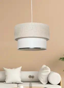 Candelabru Corbeu, 60 W, Crem/Alb, H 75 cm