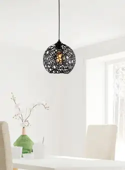 Candelabru Fellini, 40 W, Negru, H 119 cm