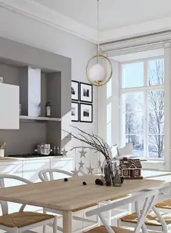 Candelabru Ring, 60 W, Auriu/Alb, D 30 x H 70 cm