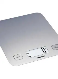 Cantar electronic de bucatarie Heinner Moondrop HKS-5IX, 5 kg, Argintiu