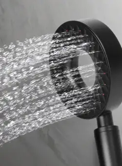 Cap de dus ergonomic - 3 functii - negru mat - BEWELLO