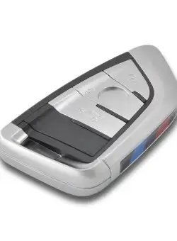Carcasa Cheie Auto Techstar® BMW, Seria 1,2,3,4,5,6,7, X, 3 Butoane, Cu Lama, Argintiu