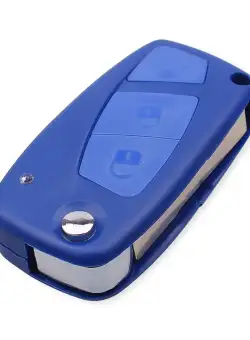Carcasa Cheie Auto Techstar® Fiat Punto, Ducato, Panda, Bravo Doblo, 3 Butoane, Albastru
