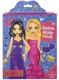 Carte cu abtibilduri Grafix Fashion Design (Albastru)