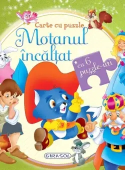 Carte cu puzzle - Motanul incaltat