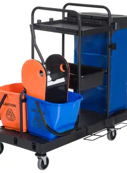 Carucior pentru Curatenie HOMCOM Capacitate 18L si Roti | Aosom RO