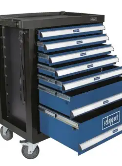 Carucior portabil cu scule TW1100 Scheppach 5909304901, 7 sertare, 70 piese