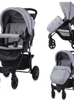 Carucior sport Lorelli Olivia, cu husa de picioare, Cool Grey