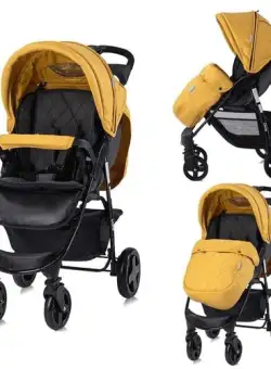 Carucior sport Lorelli Olivia, cu husa de picioare, Lemon Curry
