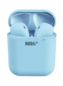 Casti Bluetooth MRG L-inPods 12, Cu carcasa, Handsfree, Albastru C381