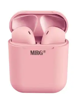 Casti Bluetooth MRG L-inPods 12, Cu carcasa, Handsfree, Roz C377