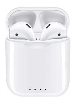 Casti Bluetooth Wireless i88 TWS Techstar®, Pentru Android si iOS, BT 5.0, Rezistente la apa, Alb